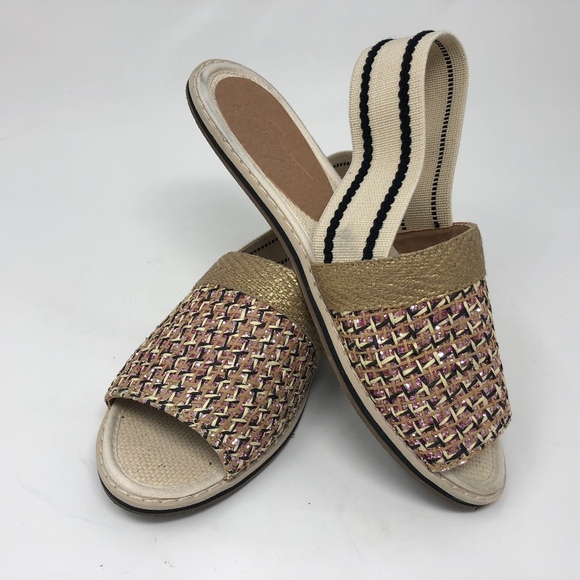 Anthropologie Bettye Ace 2 Metallic Sandal 7 - Picture 1 of 8